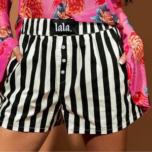 Dressed in Lala Striped Boxer Shorts